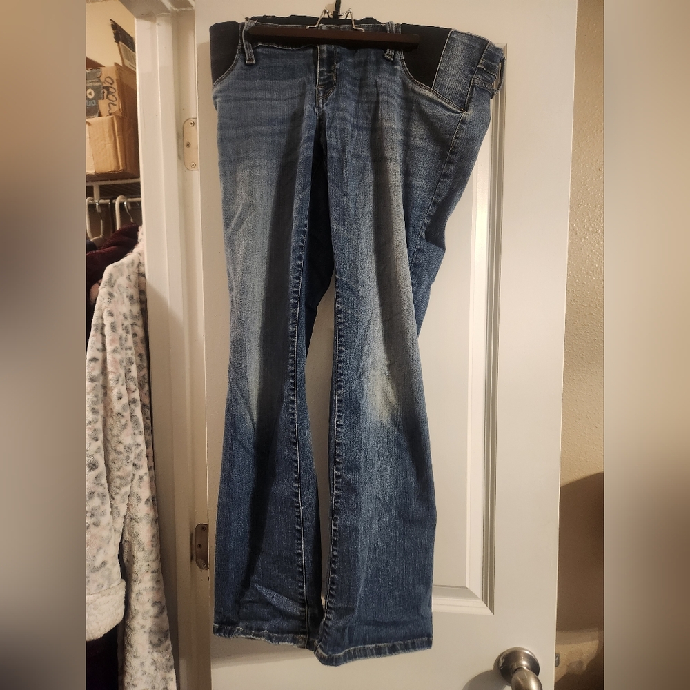 Womem's Maternity Blue Denim Jeans Size 10
